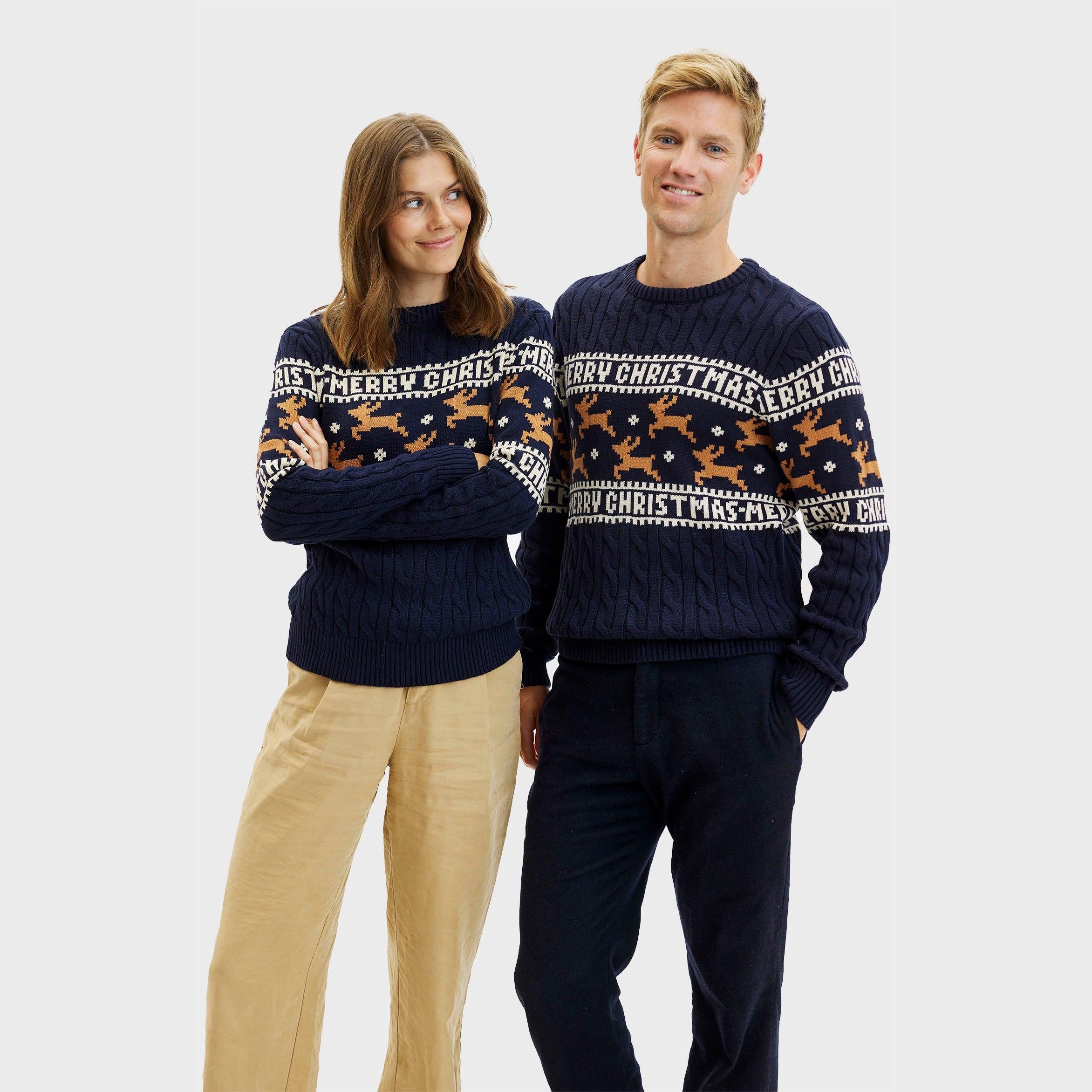 The Elegant Blue Christmas Sweater β Men